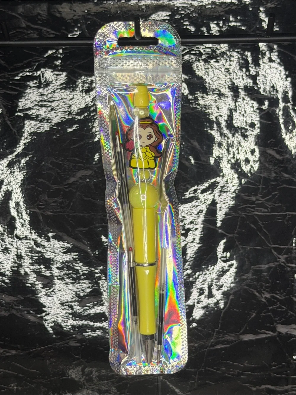 Belle Focal Bead Pen Black and Blue Ink